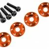 Traxxas Wheel Nut Washer - Machined Aluminum - Orange / 3x12mm CS (4)