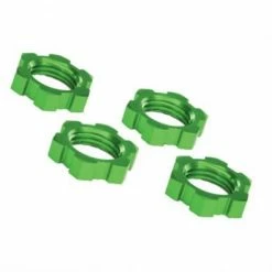 Traxxas X-MAXX Wheel Nuts Splined 17mm Serrated (green-anodized) (4)
