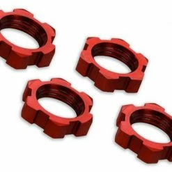 Traxxas X-MAXX Wheel Nuts Splined 17mm Serrated (red-anodized) (4)