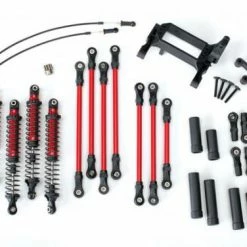 Traxxas Long Arm Lift Kit TRX-4 Complete (includes Red Powder Coated Links Red-anodized Shocks)