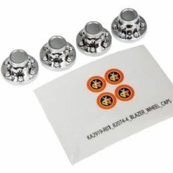 Traxxas Center Caps Wheel (chrome) (4)/ Decal Sheet (requires 8255A Extended Stub Axle)