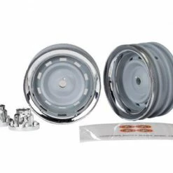 Traxxas Wheels 1.9 Chrome (2)/ Center Caps (2)/ Decal Sheet (requires 8255A Extended Stub Axle)