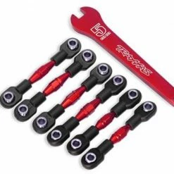 Traxxas Turnbuckles Aluminum (red-anodized) Camber Links 32mm (front) (2)/ Camber Links 28mm (rear) (2)/ Toe Links 34mm (2)/ Aluminum Wrench