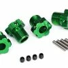 Traxxas Wheel Hubs Splined 17mm (green-anodized) (4)/ 4x5 GS (4) 3x14mm Pin (4)
