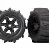 Traxxas Tires Wheels Assembled Glued (black 3.8 Wheels Paddle Tires Foam Inserts) (2) (TSM Rated)