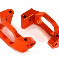 Traxxas Caster Blocks (c-hubs) 6061-T6 Aluminum (orange-anodized) Left Right/ 4x22mm Pin (4)/ 3x6mm BCS (4)/ Retainers (4)
