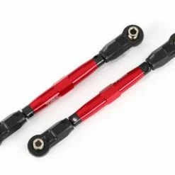 Traxxas Toe Links Front (TUBES Red-anodized 7075-T6 Aluminum Stronger Than Titanium) (88mm) (2)/ Rod Ends Rear (4)/ Rod Ends Front (4)/ Aluminum Wrench (1)