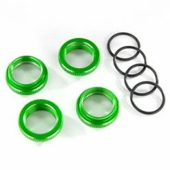 Traxxas Spring Retainer (adjuster) Green-anodized Aluminum GT-Maxx Shocks (4) (assembled With O-ring)