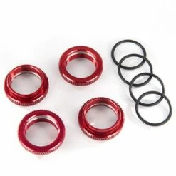 Traxxas Spring Retainer (adjuster) Red-anodized Aluminum GT-Maxx Shocks (4) (assembled With O-ring)