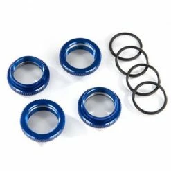 Traxxas Spring Retainer (adjuster) Blue-anodized Aluminum GT-Maxx Shocks (4) (assembled With O-ring)