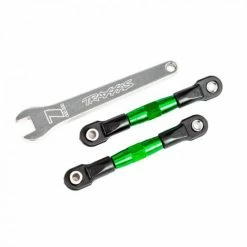 Traxxas Camber Links, Rear (TUBES Green-anodised, 7075-T6 Aluminium, Stronger Than Titanium) (2) (assembled With Rod Ends And Hollow Balls)/ Aluminium Wrench (1) (fits Drag Slash)