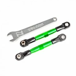Traxxas Camber Links, Front (TUBES Green-anodised, 7075-T6 Aluminium, Stronger Than Titanium) (2) (assembled With Rod Ends And Hollow Balls)/ Aluminium Wrench (1) (fits Drag Slash)