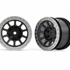 Traxxas Wheels, 2.2 (graphite Gray, Satin Chrome Beadlock) (2) (Bandit Rear)