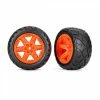 Traxxas Tyres + Wheels, Assembled, Glued (28) (RXT Orange Wheels, Anaconda Tyres, Foam Inserts) (4WD Electric Front/rear, 2WD Electric Front Only) (2) (TSM Rated)