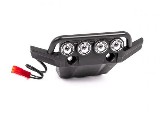 Traxxas Bumper, Front (assembled, LED Lights Installed) (fits 4WD Rustler)