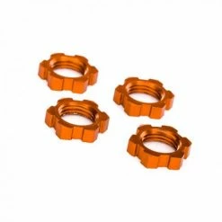 Traxxas Wheel Nuts, Splined, 17mm, Serrated (orange-anodized) (4)