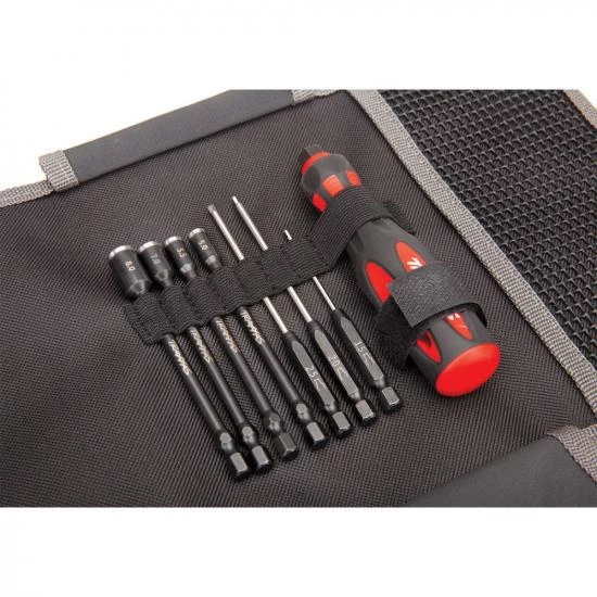 Traxxas Speed Bit Essentials Set, Hex And Nut Driver, 7-piece, Includes Premium Handle (Medium), Travel Pouch, Hex Drivers (straight 15mm, 20mm, 25mm) And Nut Drivers (50mm, 55mm, 70mm, And 80mm), 1 / 4 Drive - Image 5