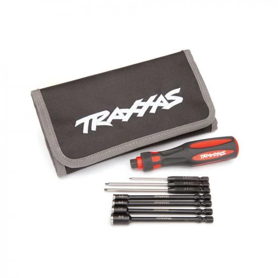 Traxxas Speed Bit Essentials Set, Hex And Nut Driver, 7-piece, Includes Premium Handle (Medium), Travel Pouch, Hex Drivers (straight 15mm, 20mm, 25mm) And Nut Drivers (50mm, 55mm, 70mm, And 80mm), 1 / 4 Drive - Image 4