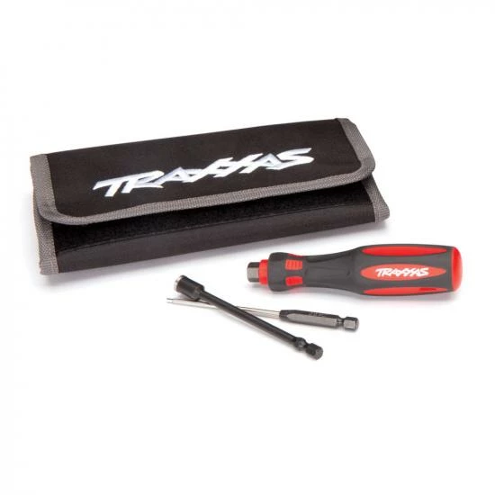 Traxxas Speed Bit Essentials Set, Hex And Nut Driver, 7-piece, Includes Premium Handle (Medium), Travel Pouch, Hex Drivers (straight 15mm, 20mm, 25mm) And Nut Drivers (50mm, 55mm, 70mm, And 80mm), 1 / 4 Drive - Image 3