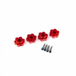 Traxxas Wheel Hubs, Hex, Aluminium (red-anodized) (4pcs) / 4x13mm Screw Pins (4pcs)