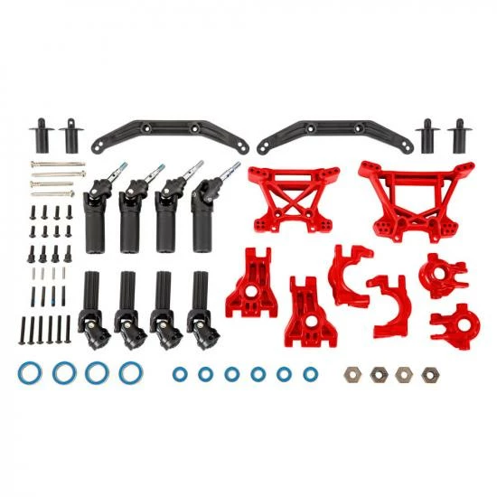Traxxas Outer Driveline + Suspension Upgrade Kit, Extreme Heavy Duty, Red