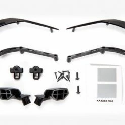 Traxxas Mirrors, Side (left + Right)/ Mounts (left + Right)/ Trim, Side (left + Right)/ Trim Mounts (left + Right)/ 26x8mm BCS (2)/ 16x7mm BCS (8)