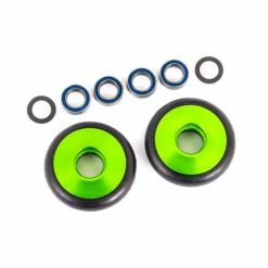 Traxxas Wheels, Wheelie Bar, 6061-T6 Aluminium (green-anodised) (2)/ 5x8x2.5mm Ball Bearings (4)/ O-rings (2)/ 5x8x0.3mm TW (2)