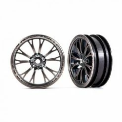 Traxxas Wheels, Weld Satin Black Chrome (front) (2)