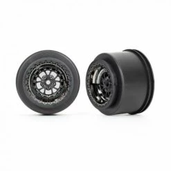 Traxxas Wheels, Weld Black Chrome (rear) (2)