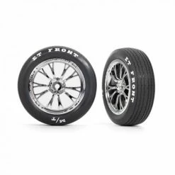 Traxxas Tyres + Wheels, Assembled, Glued (Weld Chrome Wheels, Tyres, Foam Inserts) (front) (2)