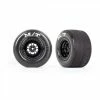 Traxxas Tyres + Wheels, Assembled, Glued (Weld Gloss Black Wheels, Tyres, Foam Inserts) (rear) (2)
