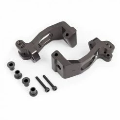 Traxxas Caster Blocks (c-hubs), 6061-T6 Aluminium (dark Titanium-anodised), Left + Right/ Kingpin Bushings (4)