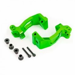 Traxxas Caster Blocks (c-hubs), 6061-T6 Aluminium (green-anodised), Left + Right/ Kingpin Bushings (4)
