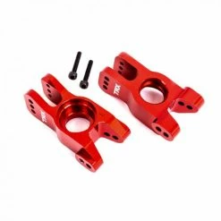 Traxxas Sledge 6061-T6 Aluminium Stub Axle Carriers - Left And Right - Red Anodised