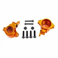Traxxas Steering Blocks, 6061-T6 Aluminium (orange-anodised), Left + Right/ Steering Block Arms (2)