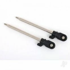 Traxxas Shock Shaft, 80mm (GT-Maxx) (steel, Chrome Finish) (2) (assembled With Rod Ends And Steel Hollow Balls)