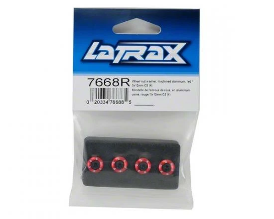 Traxxas Wheel Nut Washer - Machined Aluminum - Red / 3x12mm CS (4) - Image 2